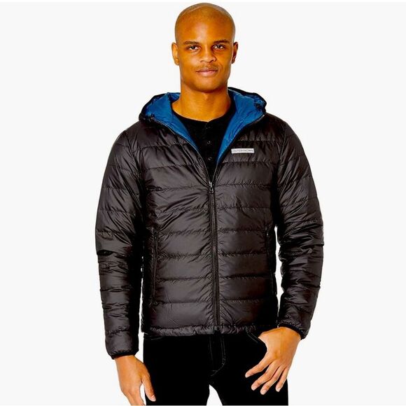 Outerknown Navy Blue Lightweight Men’s Down Filled reversible Puffer Jacket XXL - Picture 1 of 10